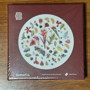 Better Co Bold Botanicals Round Puzzle 500 Pieces Evie Shaffer designed New